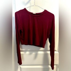 Long sleeve cropped shirt
